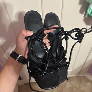 Black Strappy Heels